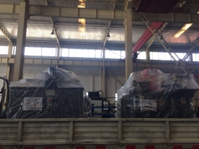 江苏省苏州市客户订购的数控铜排加工机已装车出发