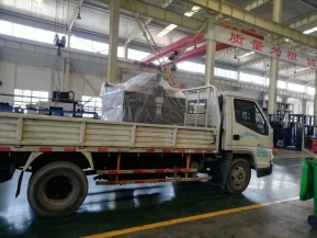 发往山东省滨州市的数控铜排加工机已出发